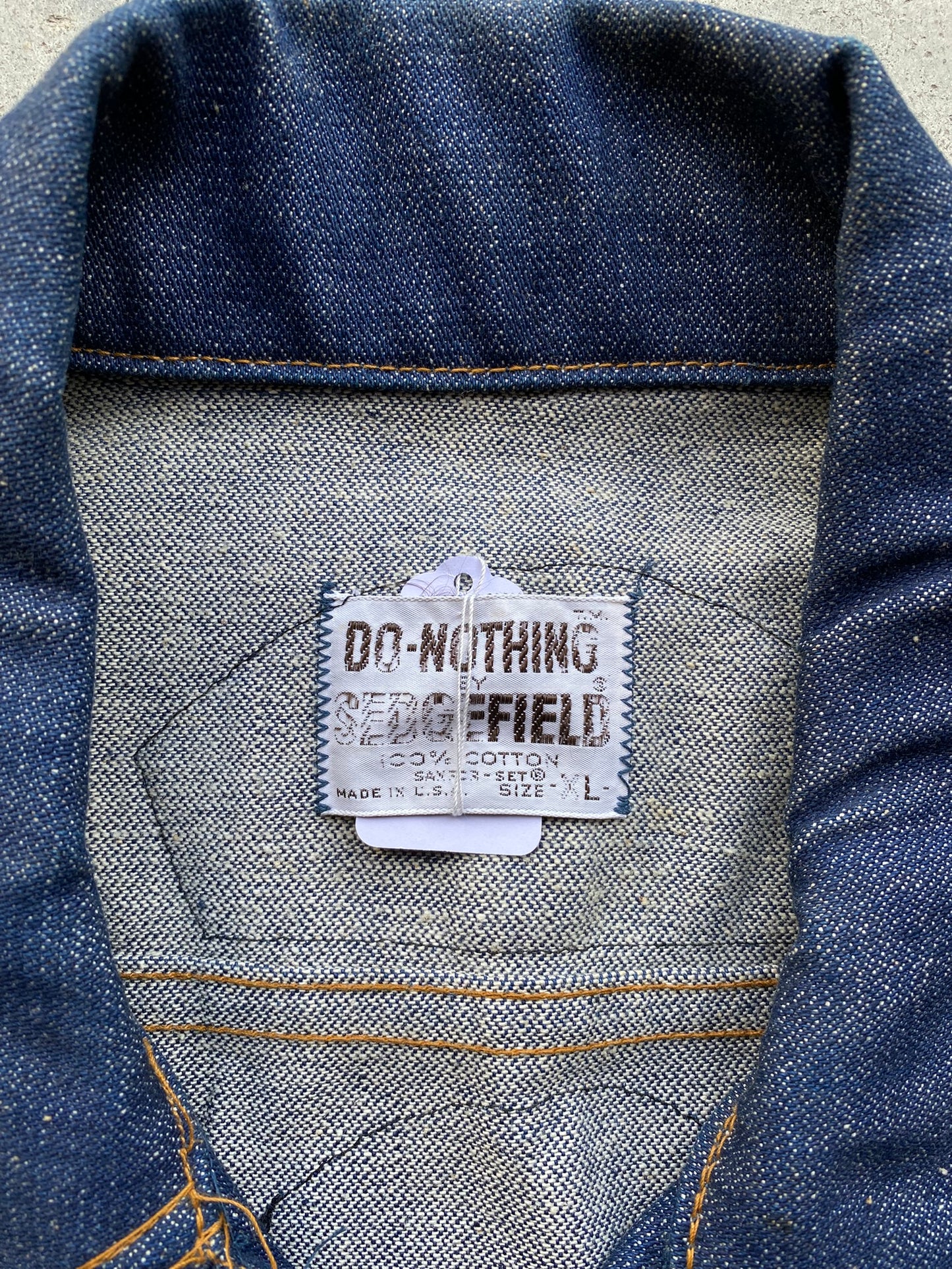 Vintage 60s Vietnam War Era Souvenir Denim Jacket - XL