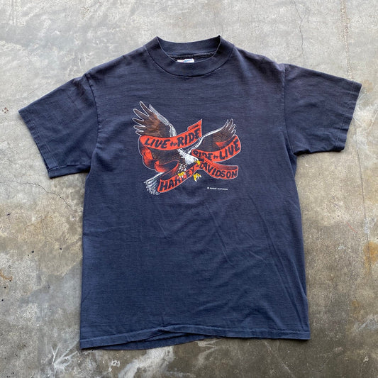 Vintage 1982 Archival Live to Ride Harley-Davidson T Shirt - M/L