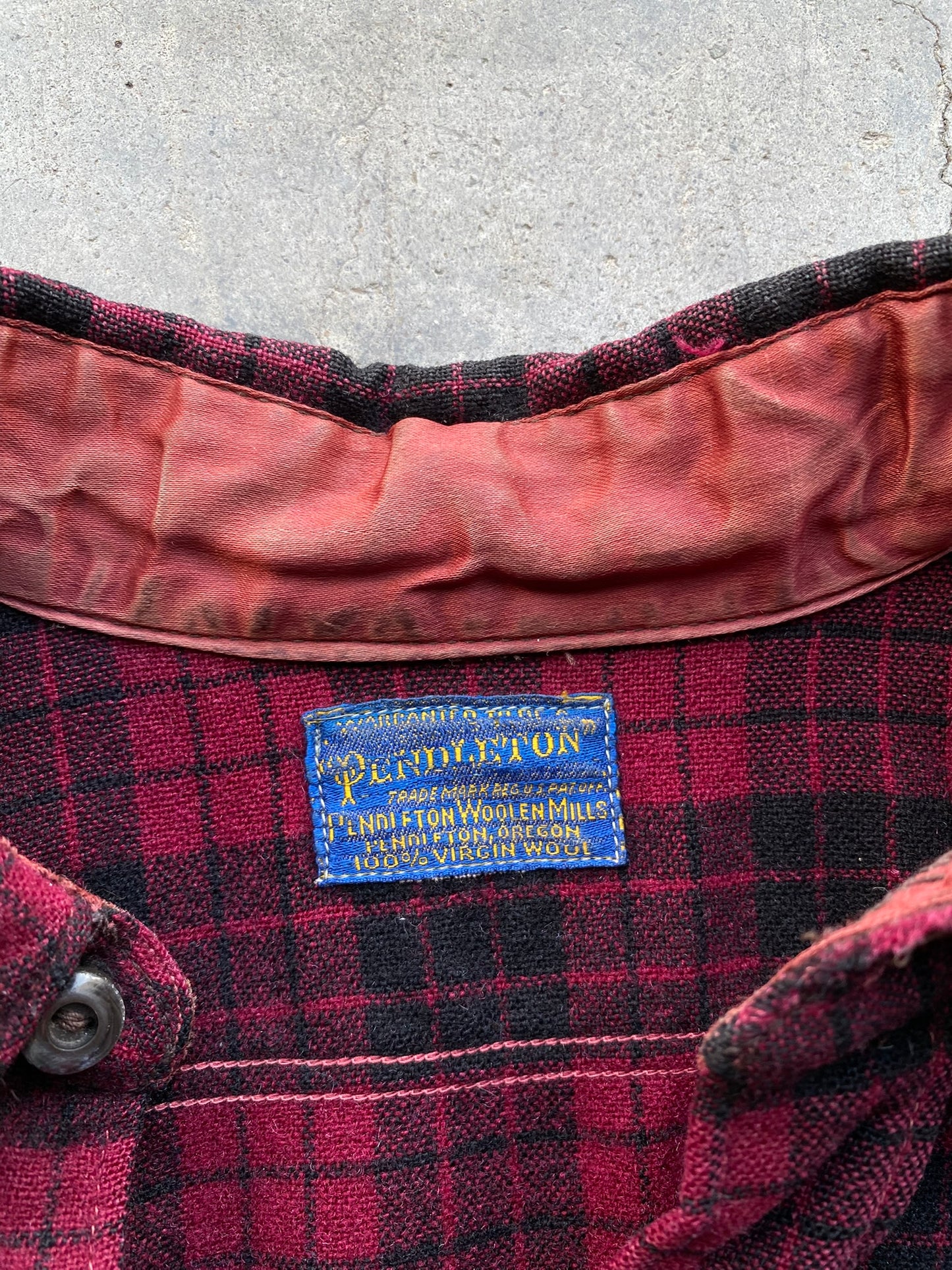 Vintage 30s/40s Pendleton Wool Button Down Shirt - M/L