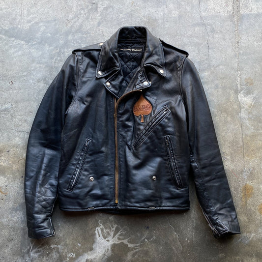 Vintage 1970s Harley-Davidson Leather Motorcycle Jacket - Size 38