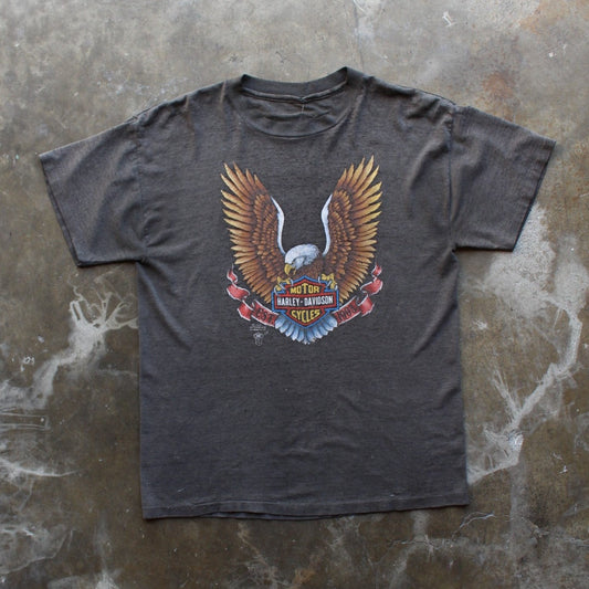 Vintage 3D Emblem Harley-Davidson Eagle T-Shirt - L/XL